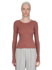 CROPPED RIB LS T