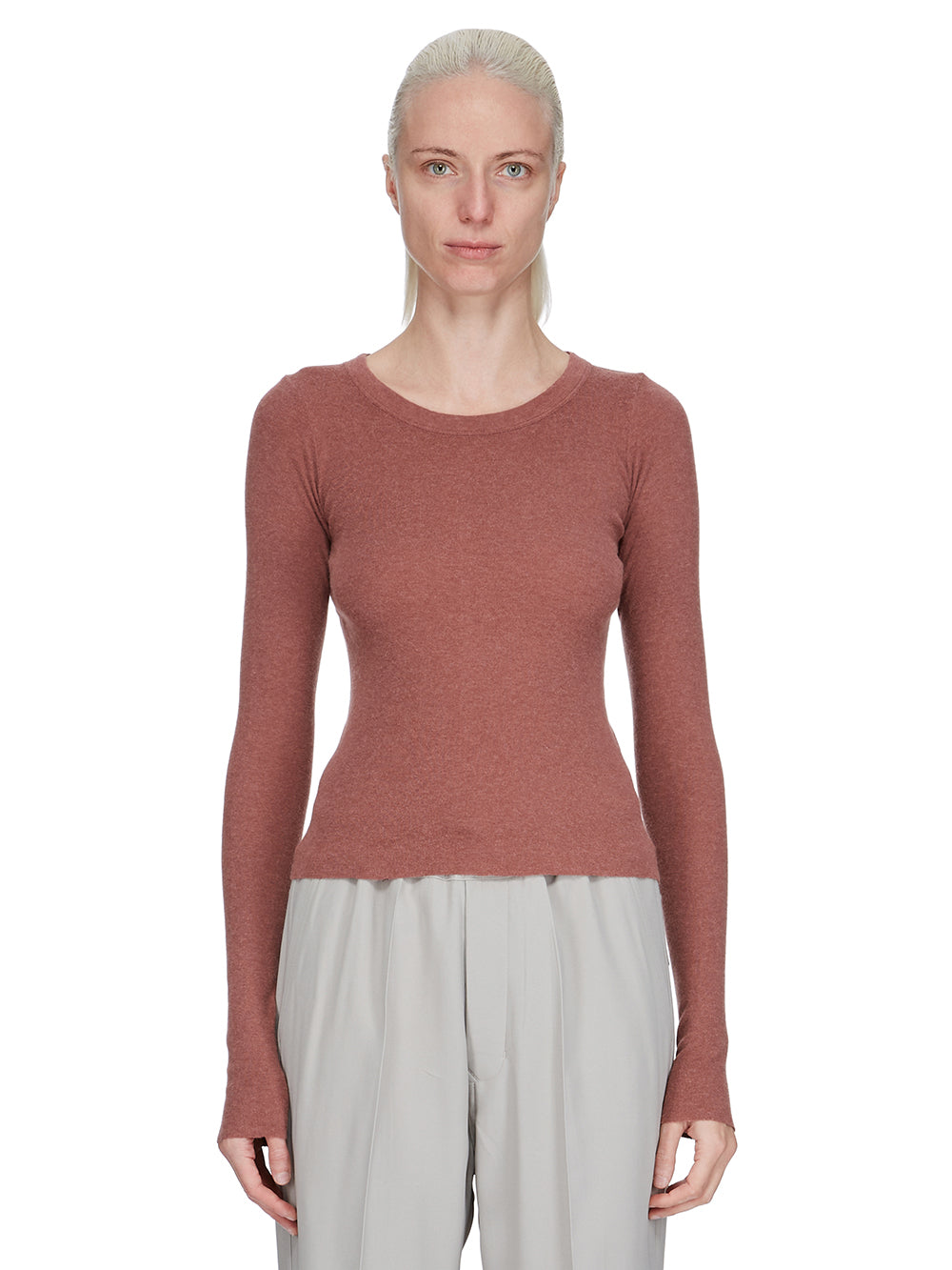 CROPPED RIB LS T