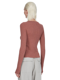 CROPPED RIB LS T