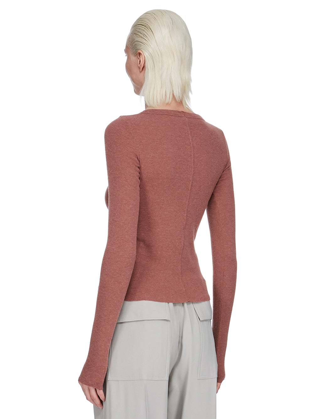 CROPPED RIB LS T