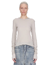 CROPPED HOODED RIB LS T