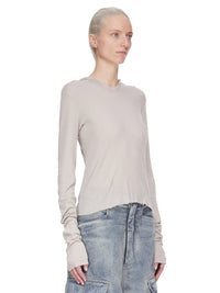 CROPPED HOODED RIB LS T