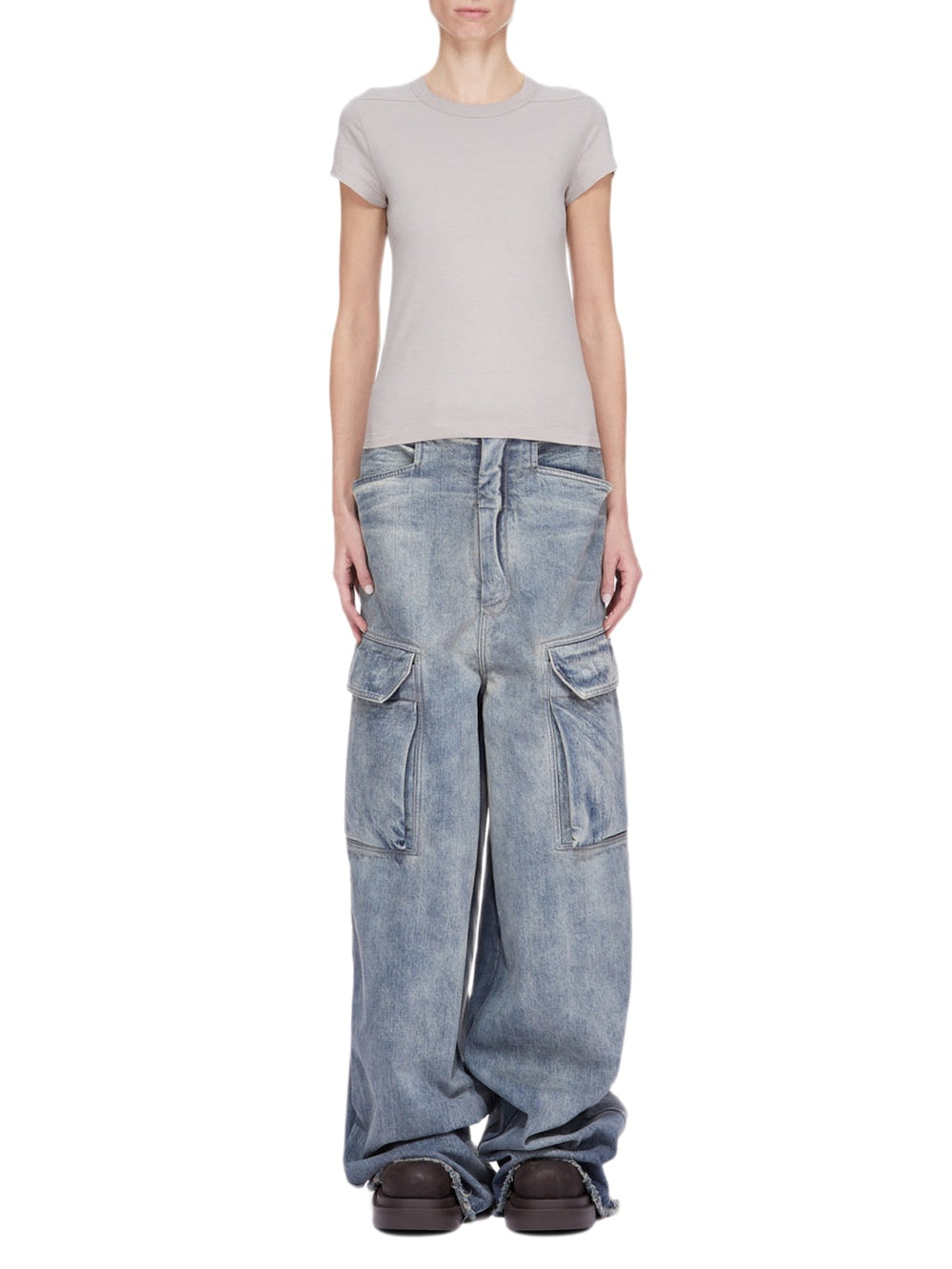 Level cropped T-shirt - Pearl