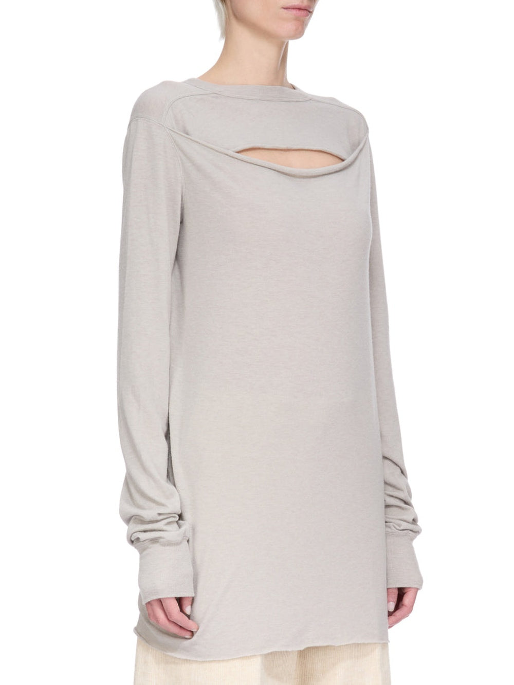 T-shirt Level Slashed à manches longues - Pearl