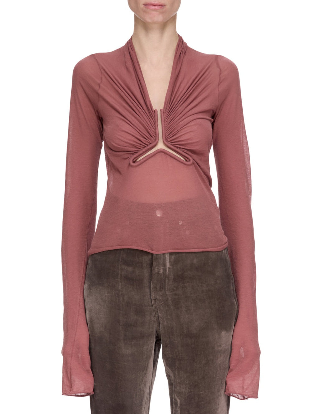 T-shirt Allanah à manches longues - Rosewood