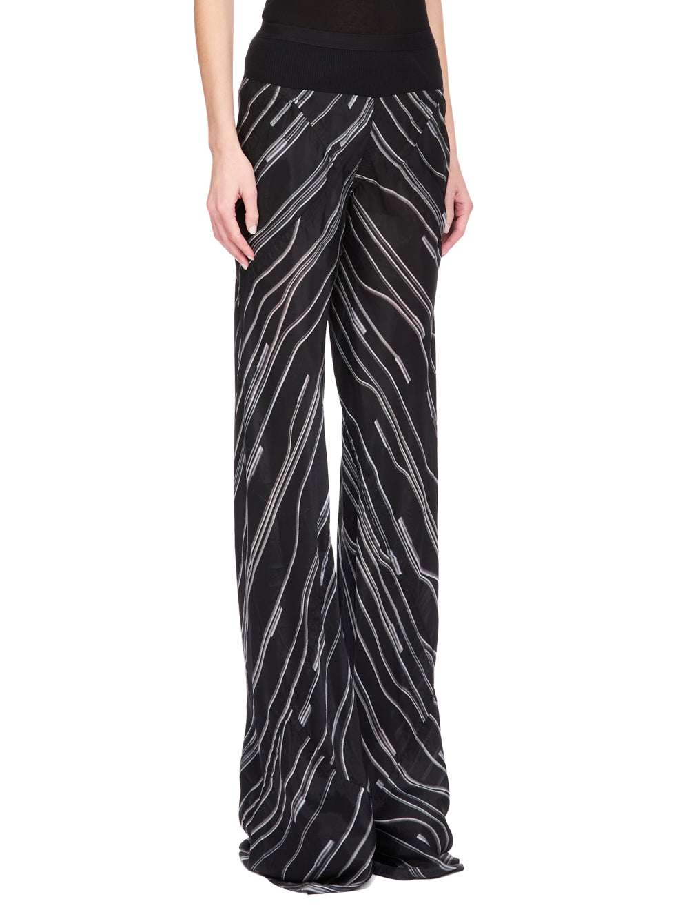 Pantalon à motif asymétrique - Black & Pearl