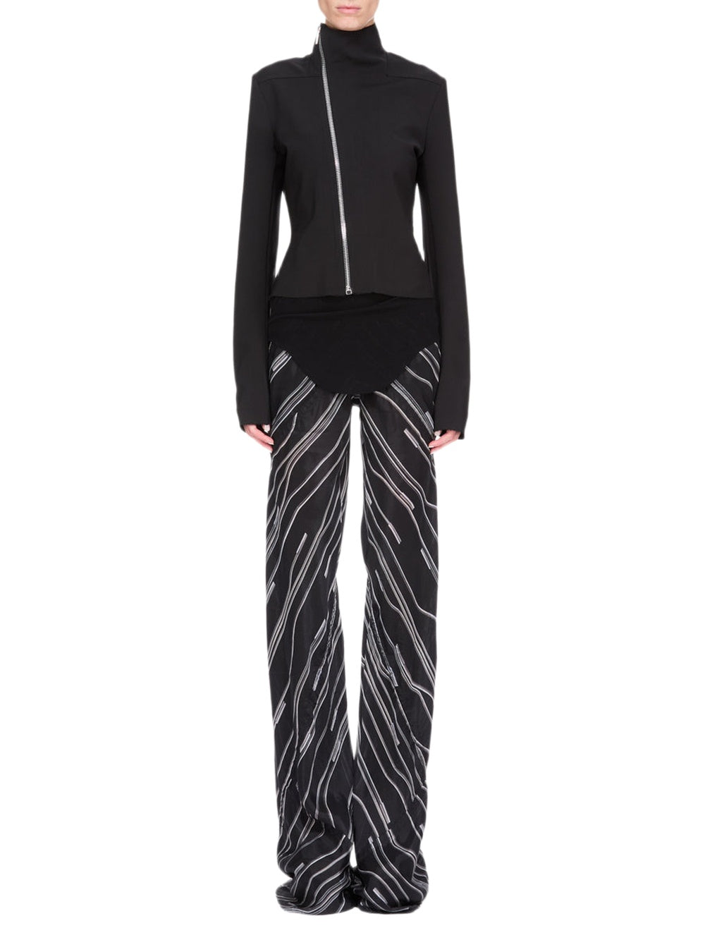 Pantalon à motif asymétrique - Black & Pearl
