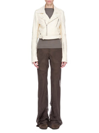 Flowing silk trousers with a ribbed waistband - Dark Dust