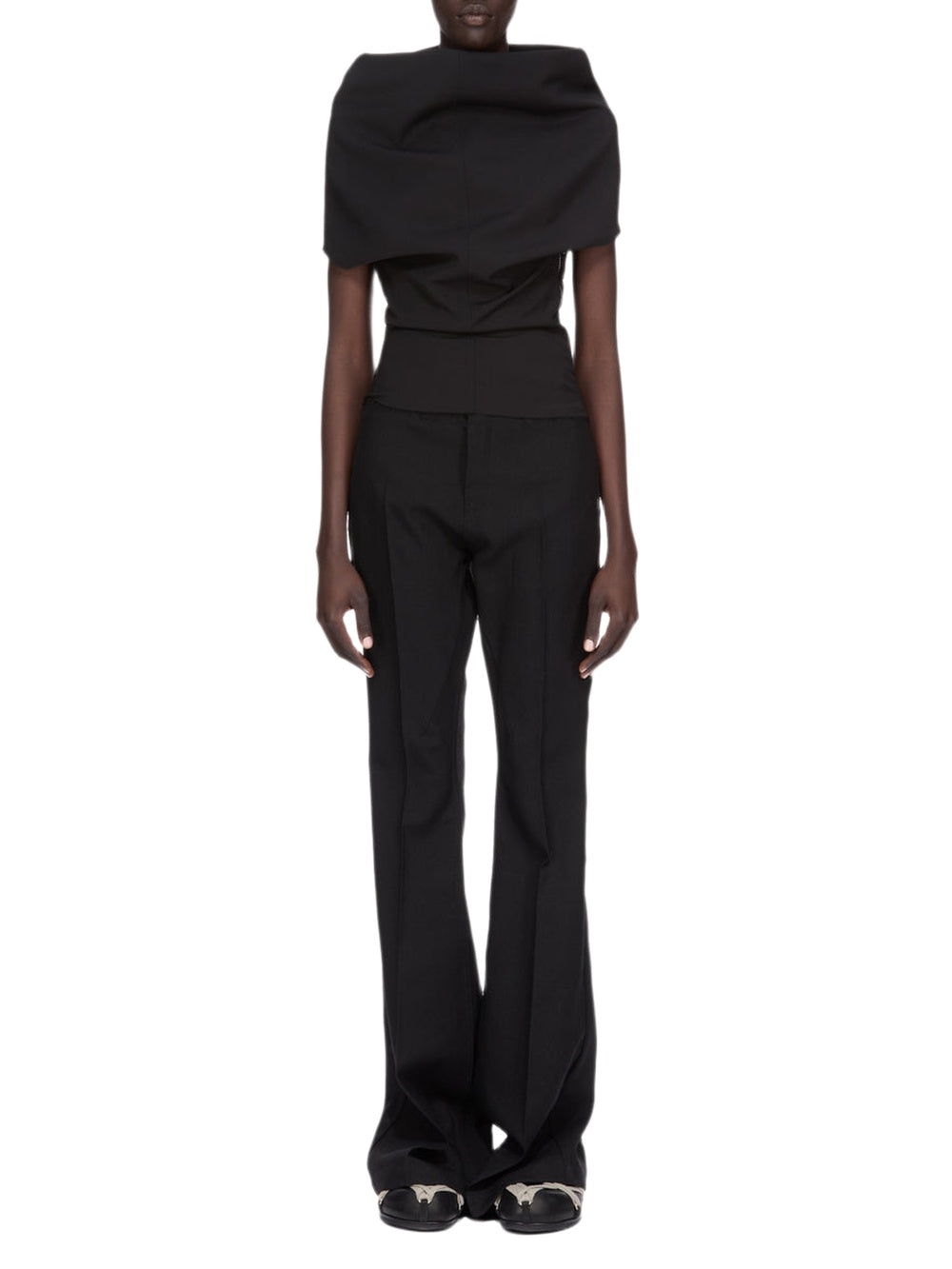 Pantalon bootcut Bolan en laine - Black