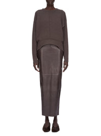 Jupe Dirt Pillar en cuir - Dark Dust