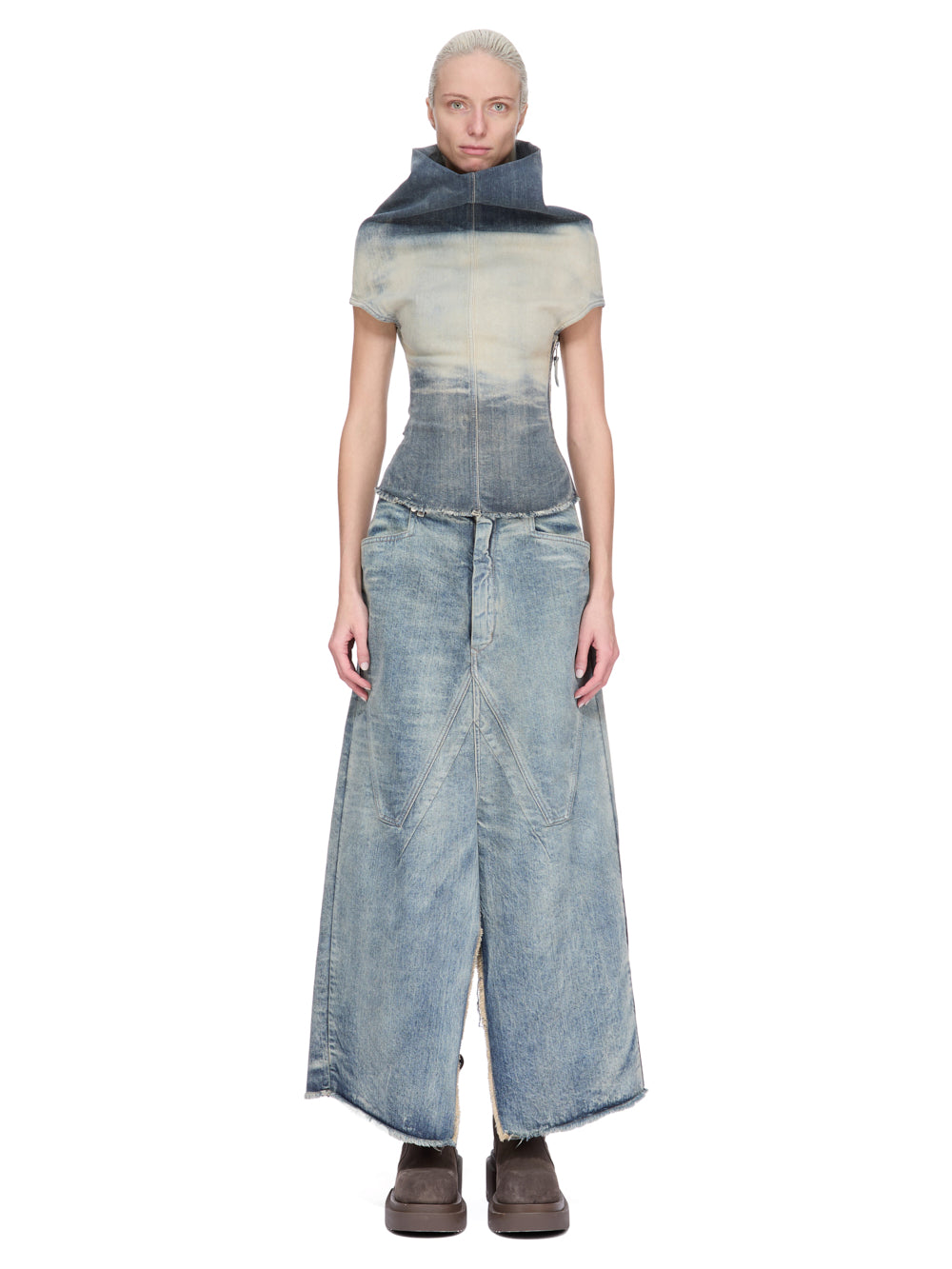 LONG SLIVERED SKIRT