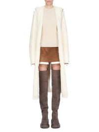 Jupe mini Fog Cutoff en cuir - Chestnut