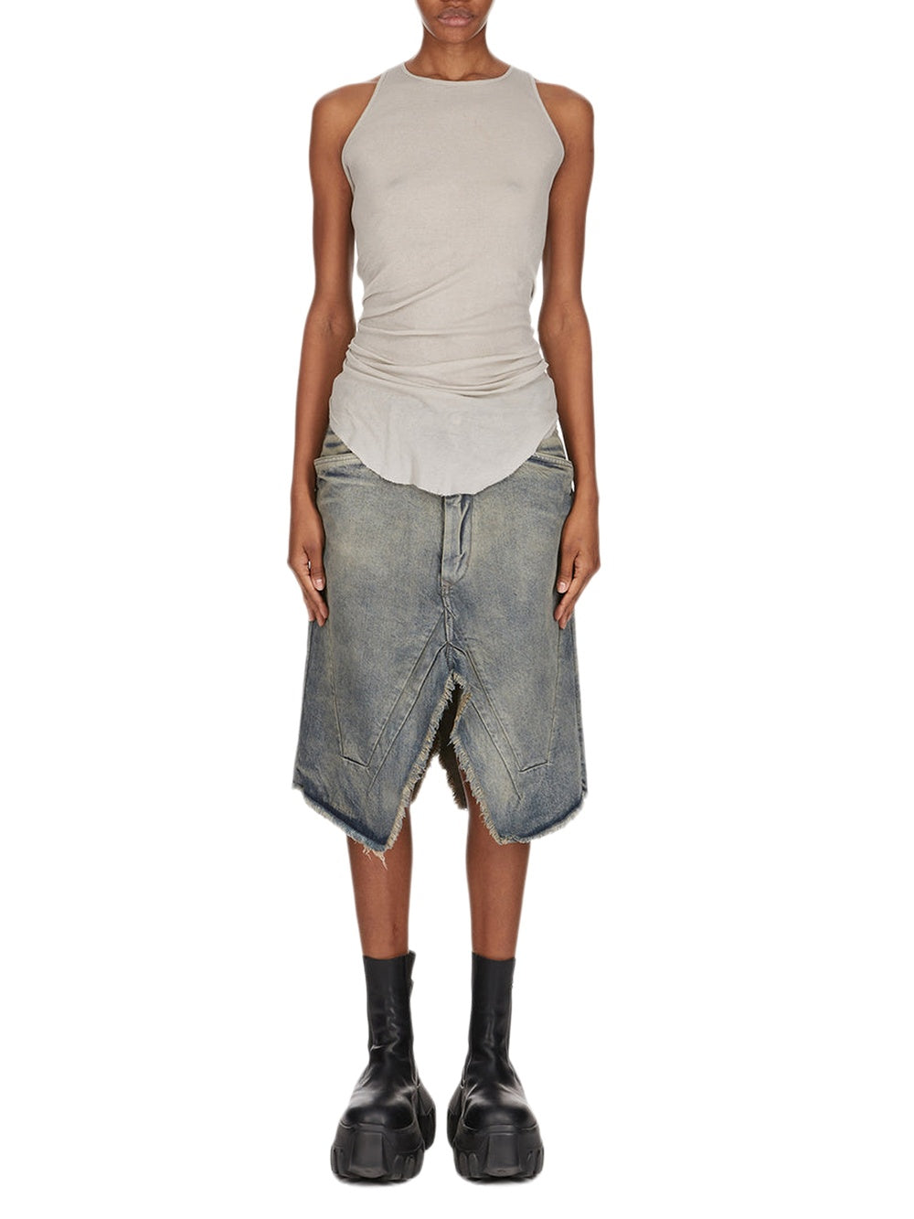 Jupe fendue en denim - Dirty Hustler