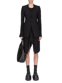 Jupe fendue en laine - Black