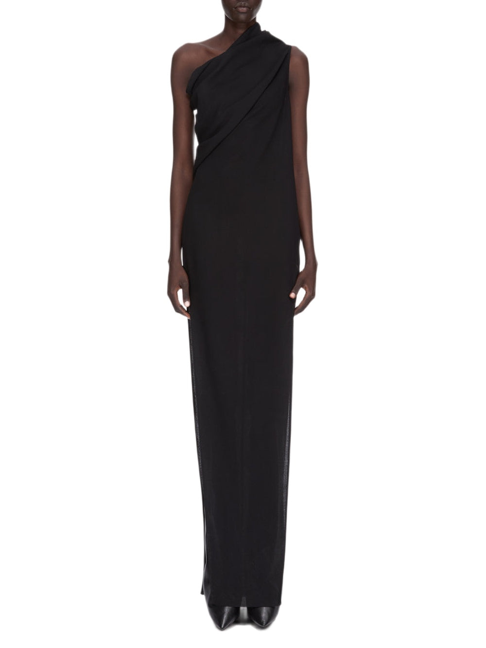 Athena Arrowhead long wool dress - Black