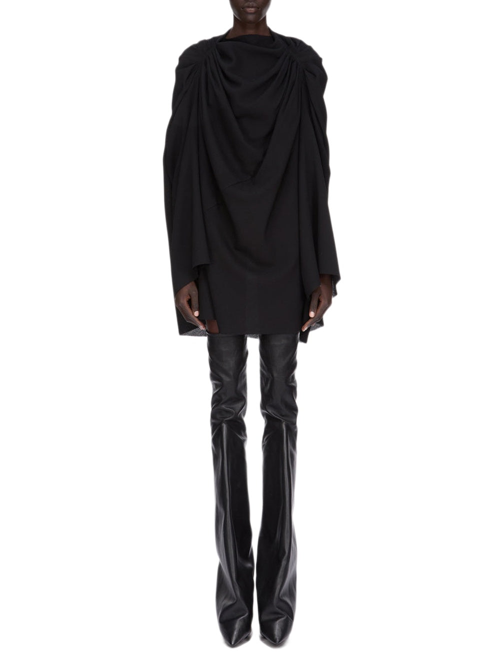 Claudette mini wool dress - Black