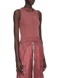 Top Slashed sans manches en laine - Rosewood