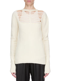 Long-sleeved woollen jumper - Milk