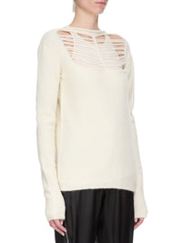 Long-sleeved woollen jumper - Milk