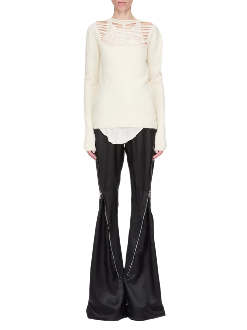 Long-sleeved woollen jumper - Milk