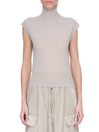 Top sans manches à col roulé en laine - Pearl