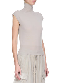 Top sans manches à col roulé en laine - Pearl