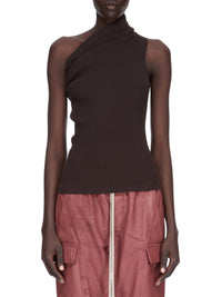 Asymmetrical Athena top - Brown