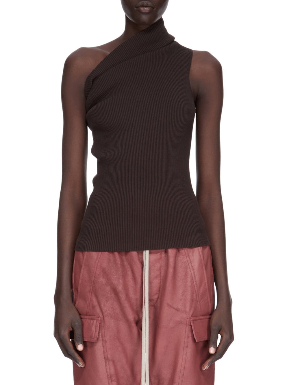 Asymmetrical Athena top - Brown
