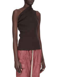 Asymmetrical Athena top - Brown