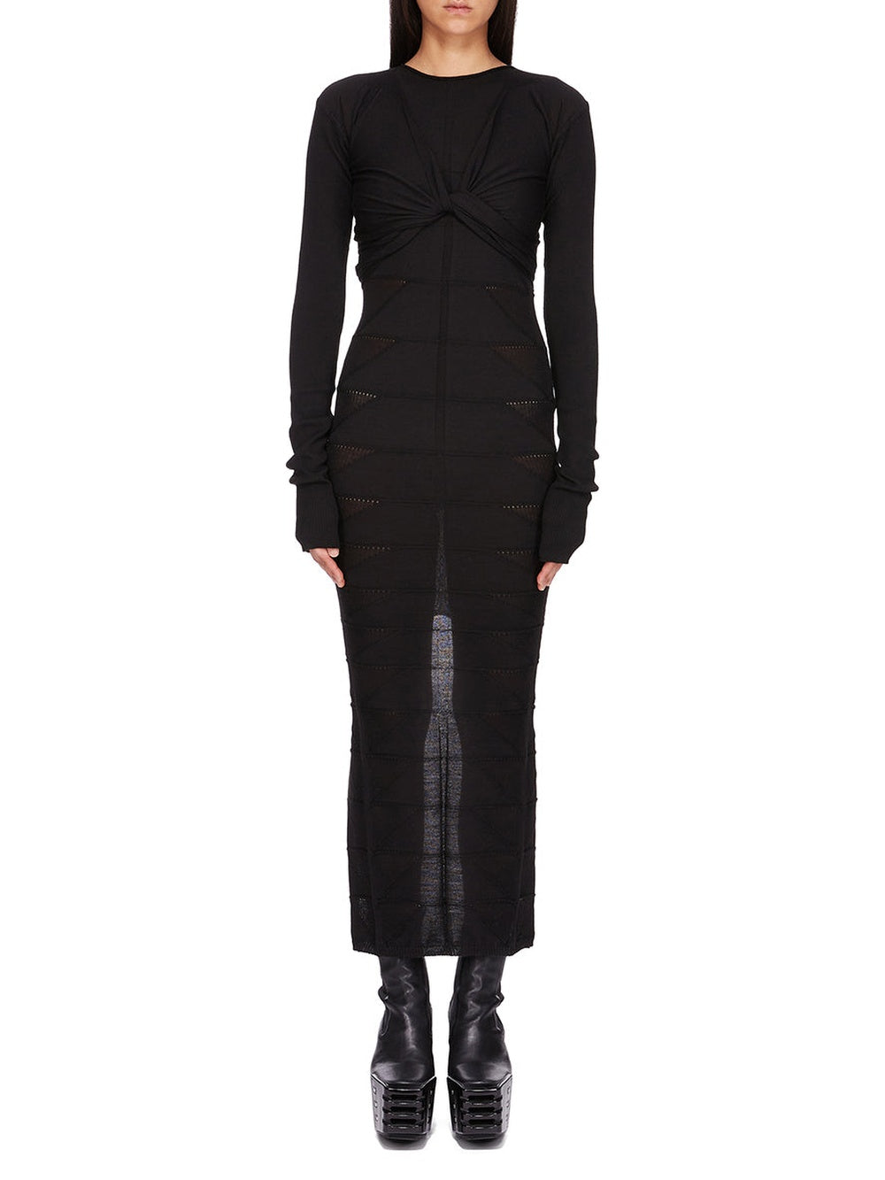 Cardigan Wrap court en laine - Black