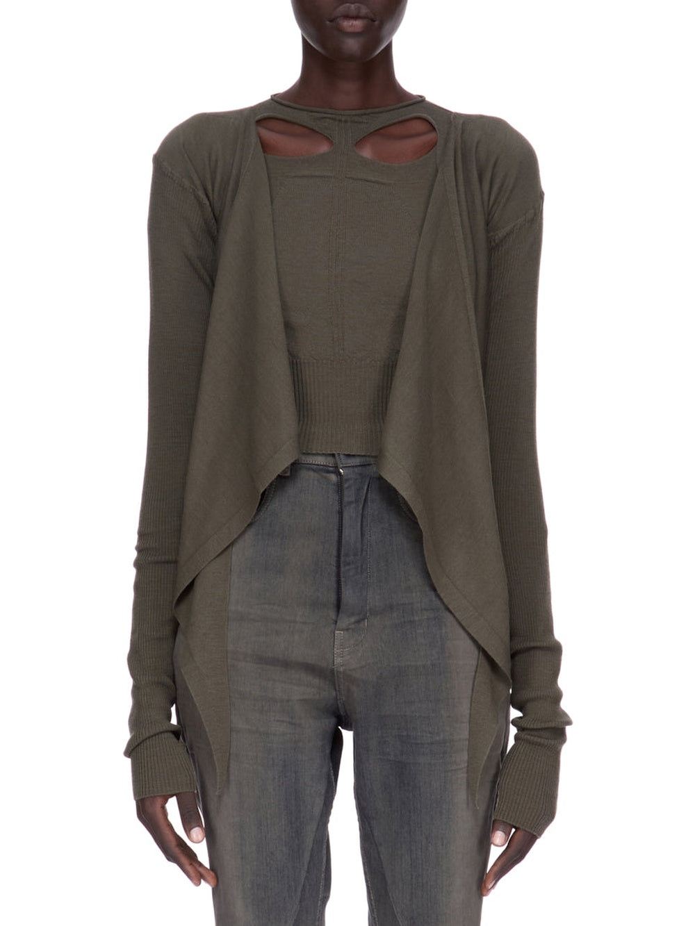 Cardigan Wrap court en laine - Bosco