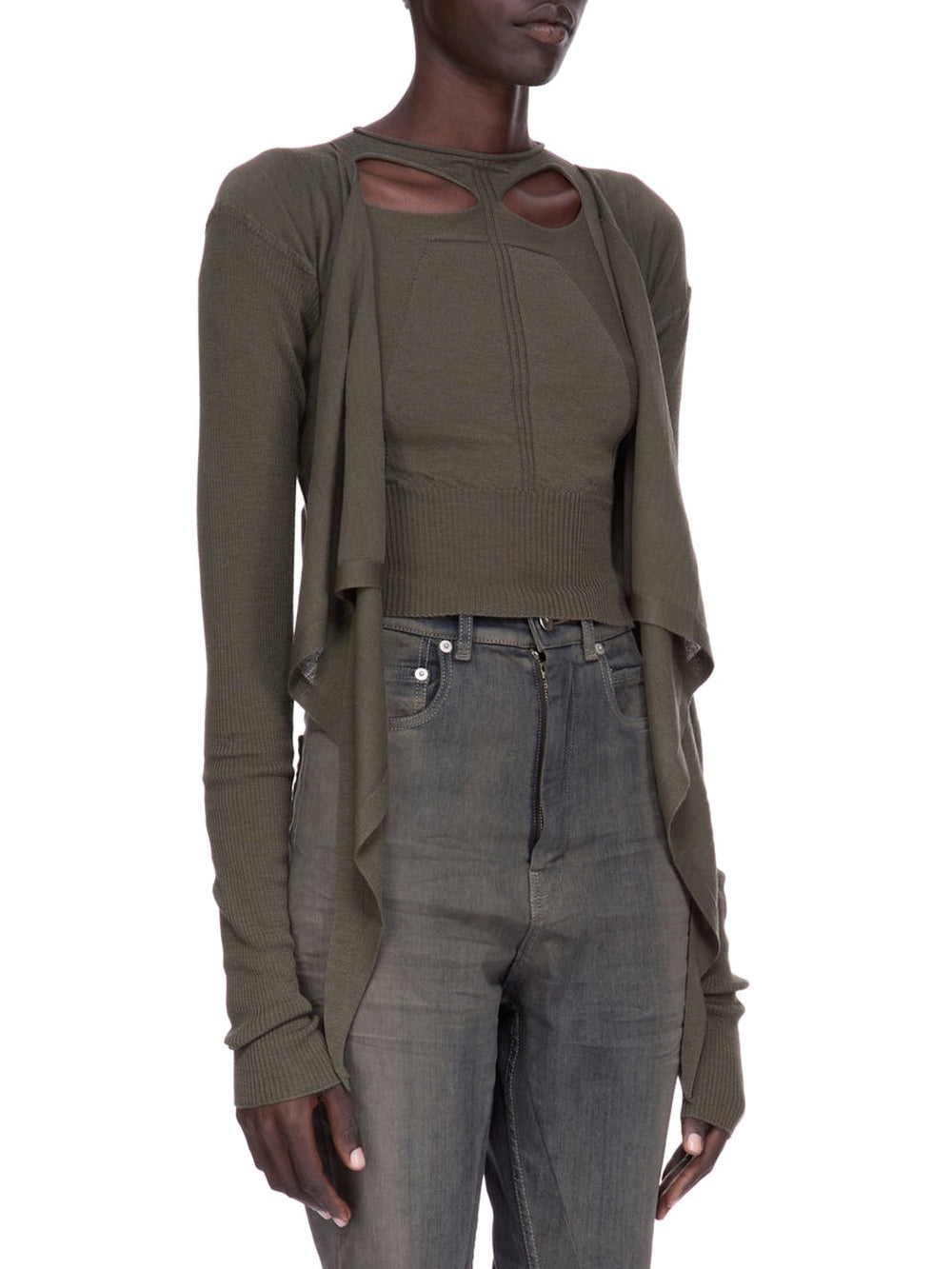 Cardigan Wrap court en laine - Bosco