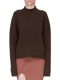 Tommy long-sleeved wool jumper - Brown