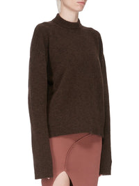 Tommy long-sleeved wool jumper - Brown