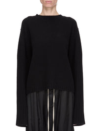 Pull col rond en cachemire - Black
