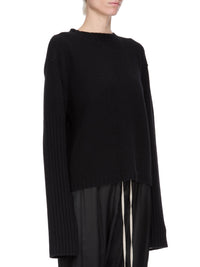 Pull col rond en cachemire - Black