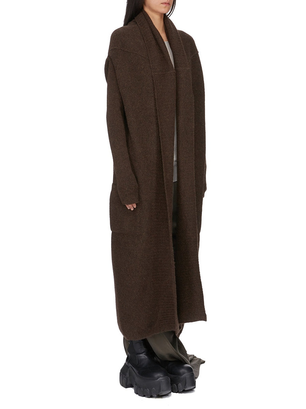 Long wool jacket - Brown