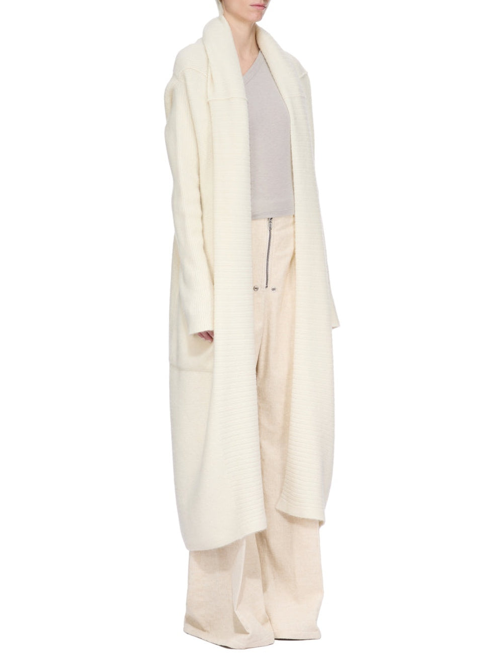 Long wool jacket - Milk