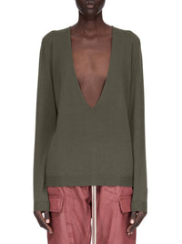Extreme V-neck wool jumper - Bosco