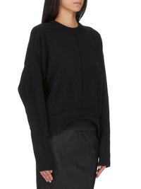Round-neck cashmere jumper - Black