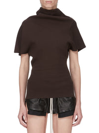 Top drapé en maille - Brown