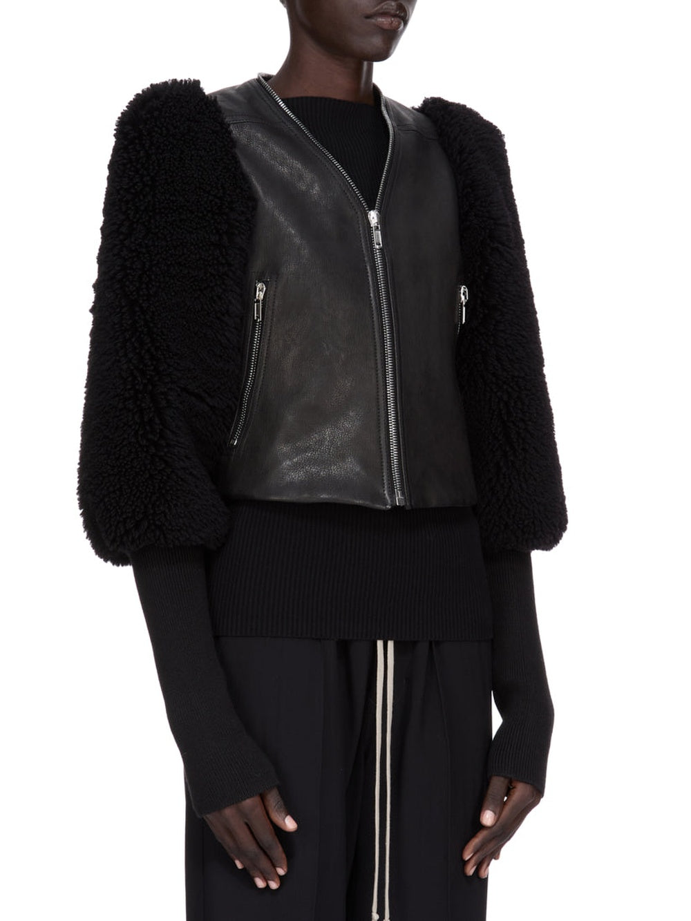 Klaus short sheepskin jacket - Black
