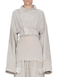 Hollywood Flight Short Bomber Jacket - Pearl