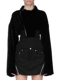 Hollywood Flight Short Bomber Jacket - Black