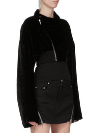 Hollywood Flight Short Bomber Jacket - Black