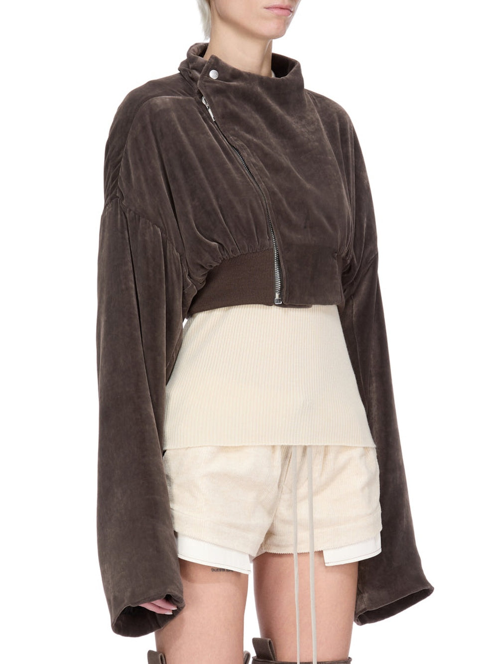 Hollywood Flight Short Bomber Jacket - Dark Dust