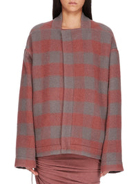 Island wool jacket - Rosewood Plaid