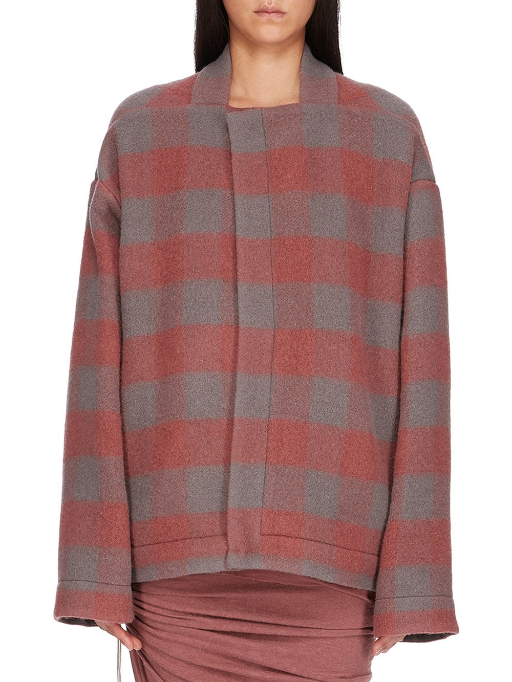Island wool jacket - Rosewood Plaid