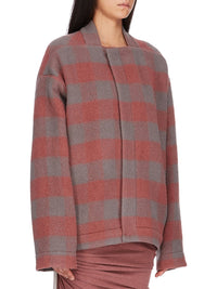 Island wool jacket - Rosewood Plaid
