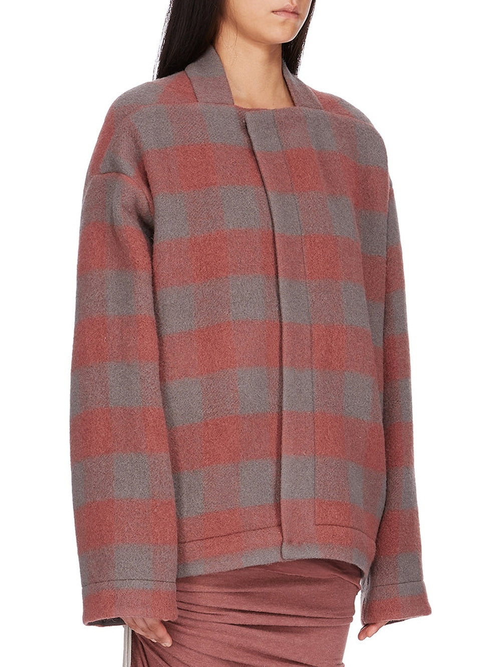Island wool jacket - Rosewood Plaid